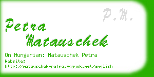 petra matauschek business card